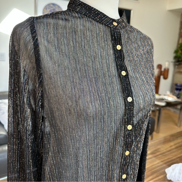 Zadig & Voltaire Lurex Shirt NEW WITH TAGS - Picture 9 of 10